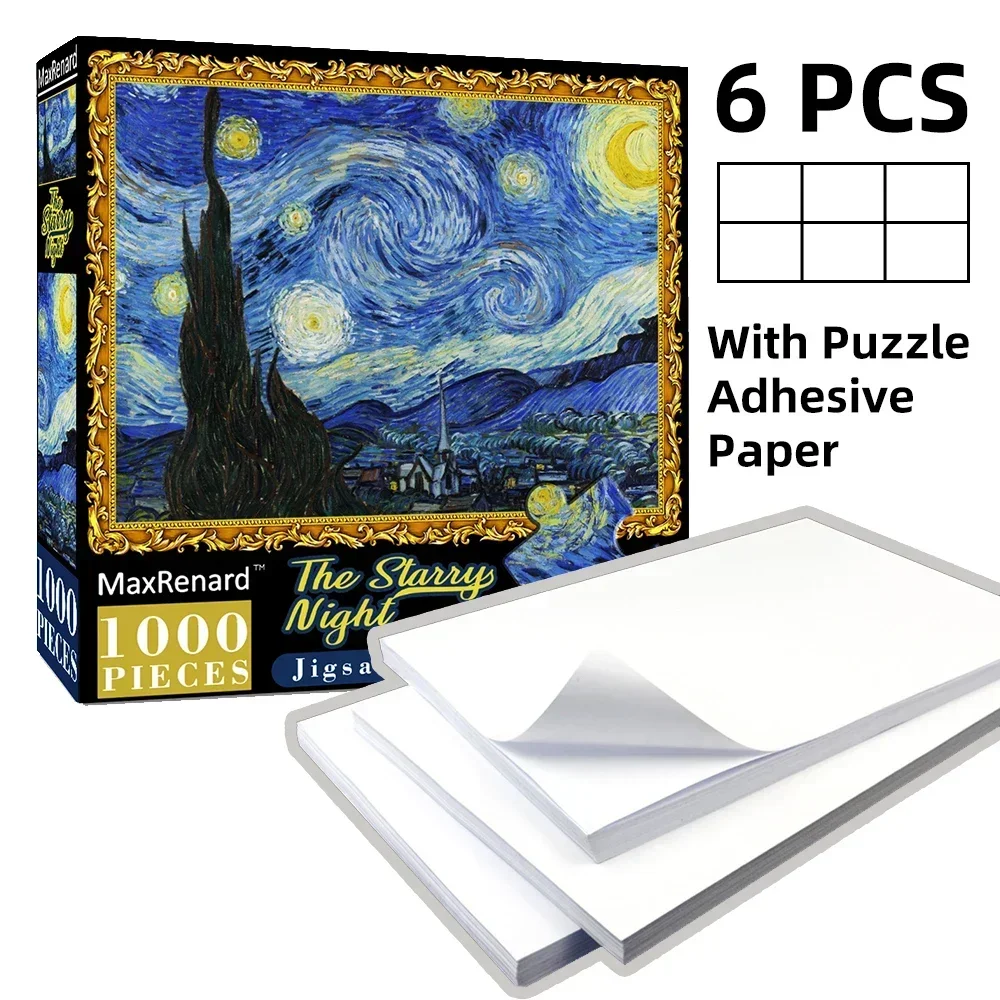 MaxRenard Puzzle 1000 Pieces for Adult Puzzle Jigsaw With Adhesive Paper 49*68cm Assembling Paper Art Puzzles Toys Holiday Gifts