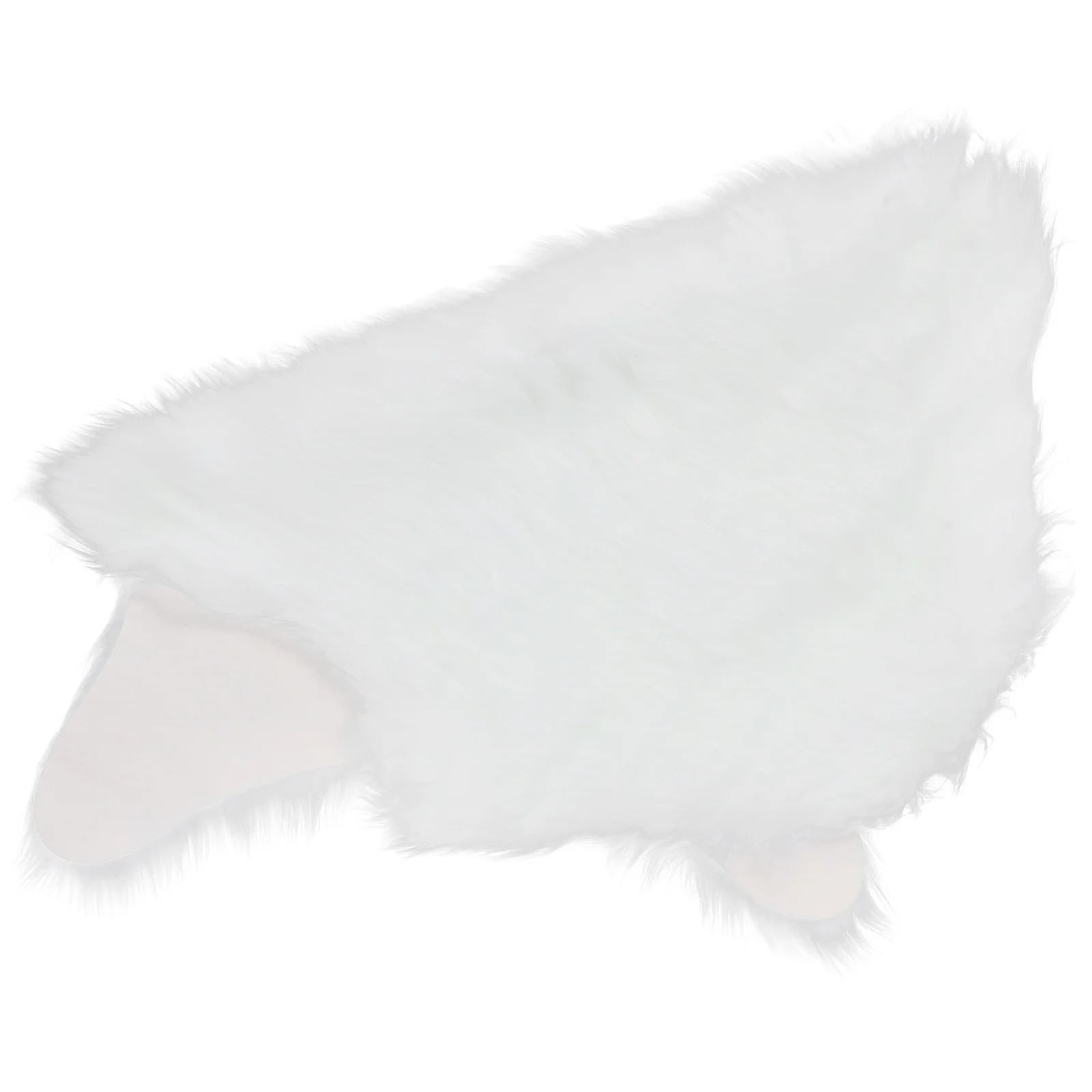 

Ivory White Wool Seat Cushion Soft Warm Rug Armchair Cover Chair Pad Faux Sheepskin Living Bedroom Dining Room Tile Lino Wood