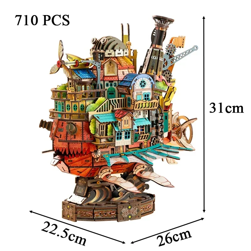 DIY Wooden Miniature Model Kits Traveling Castle Villa Cottage 3D Puzzle With Furniture for Friends Birthday Gifts