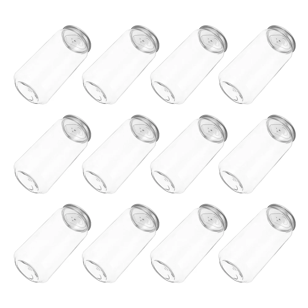 

12pcs 400ml Clear Plastic Beverage Bottles Juice Containers Leakproof Reusable Easy Travel Party Kitchen Bar