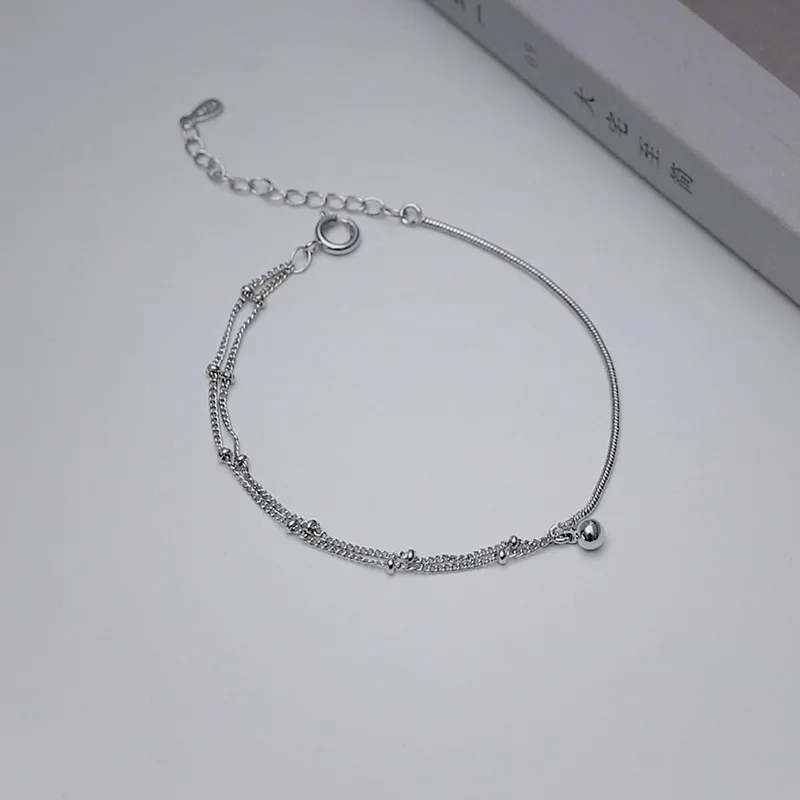 925 Sterling Silver New Cool Style Double Layer Bracelet For Women Girlfriend Birthday Party Gifts Fine Jewelry Accessories