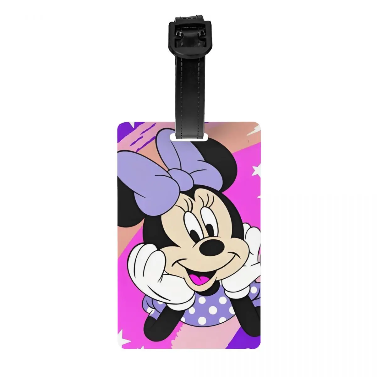 

Custom Cartoon Mickey Mouse Minnie Luggage Tag for Travel Suitcase Privacy Cover Name ID Card