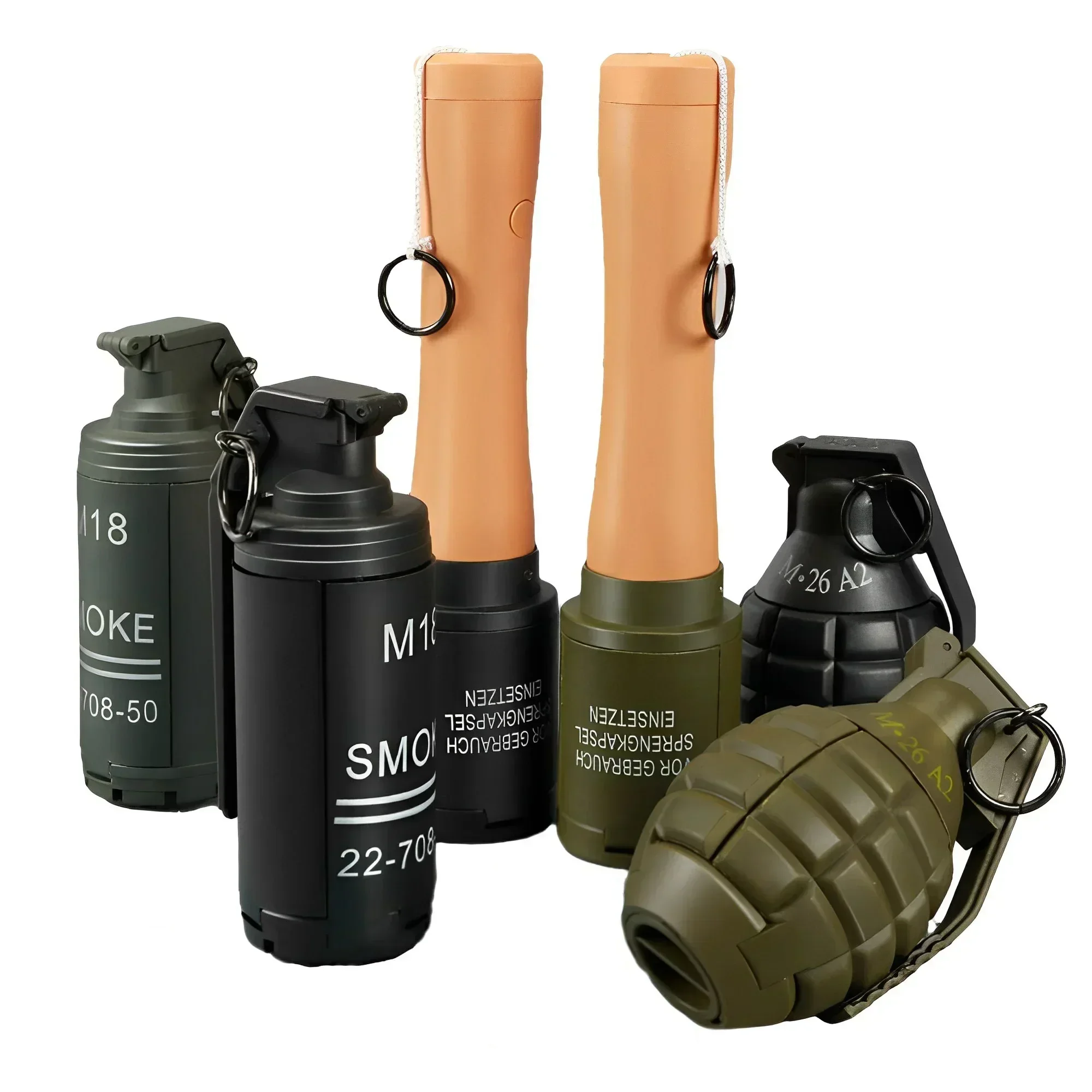 B1/2Pcs Tactical Grenade Model Toy, M67 Burst Grenade, Military Smoke Grenade Model, Accessories Hunting CS