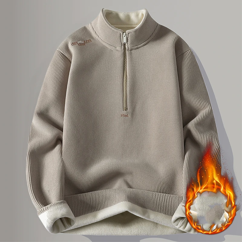 Autumn Fashion Sweater Male Men Clothing Pullover Men's Streetwear Casual Knit Men's Jumpers Spring Sweat-shirt Solid Color