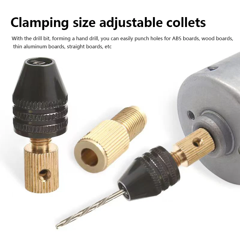 Mini Drill Chuck Mandril Cartridge Engraver Collet Chuck Electric Motor Shaft Fixture Clamp 0.5-3.2mm Quick Change Chuck