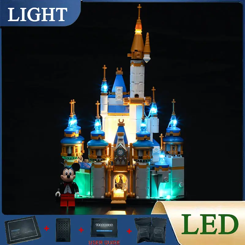 DIY LED Light Kit For LEGO 40478 Mini 50th Aniversary Castle Princess House (Only LED Light,Without Blocks Model)