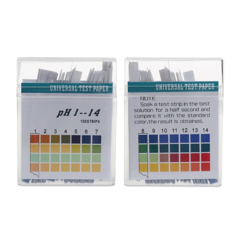 100 Streifen 1-14 PH Alkalisäure-Indikatorpapier, Wasser, Speichel, Lackmus-Testkit