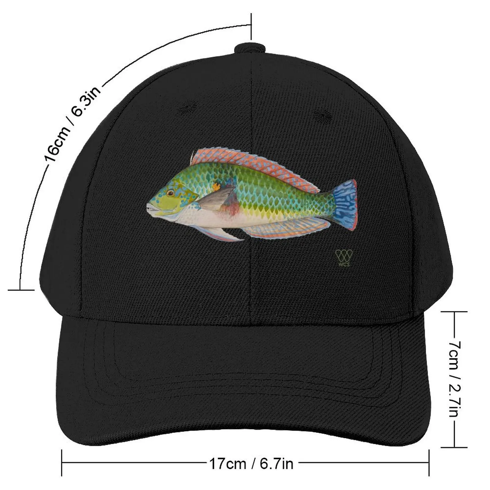 Green Parrot Fish Baseball Cap cute Sunhat Military Tactical Cap Designer Hat Men's Caps Women's