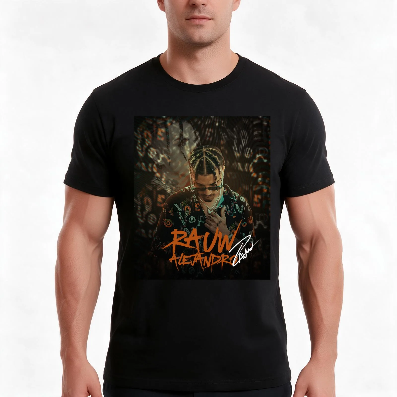 Alejandro Vintage Art with Signature T-Shirt, Summer Casual Cotton Tee, Oversized Streetwear Tops, Vintage Graphic Print