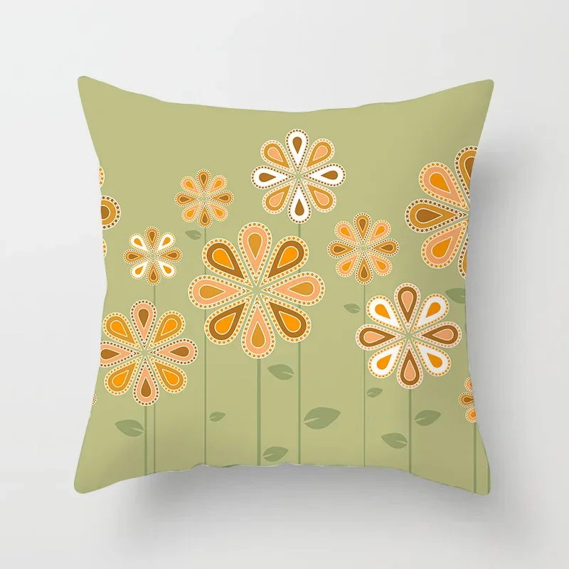 Flower Pillow Cover Home Decor Sofa Outdoor Cushions Cover Throw Pillows Pillows for Living Room Hotel Garden Car Square Chair