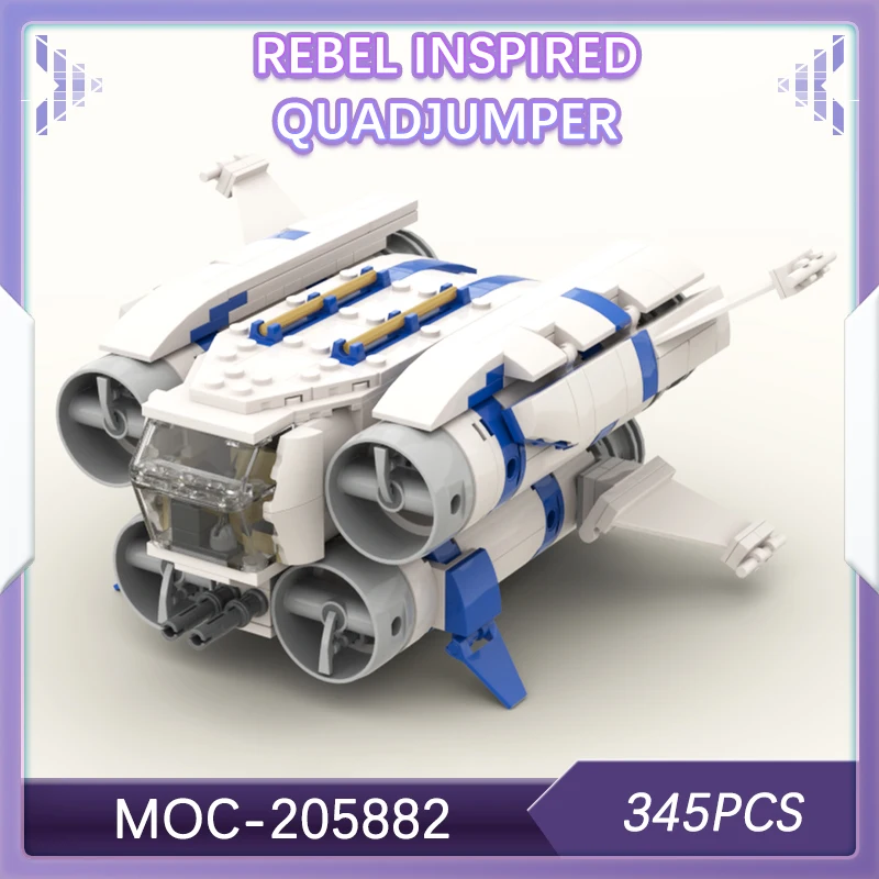 

345 шт. новый DIY вдохновленный помадкой Quadjumper, строительный блок, модель кирпича, космическая боротьба, совместимая со звездными кирпичами для взрослых MOC- 205882