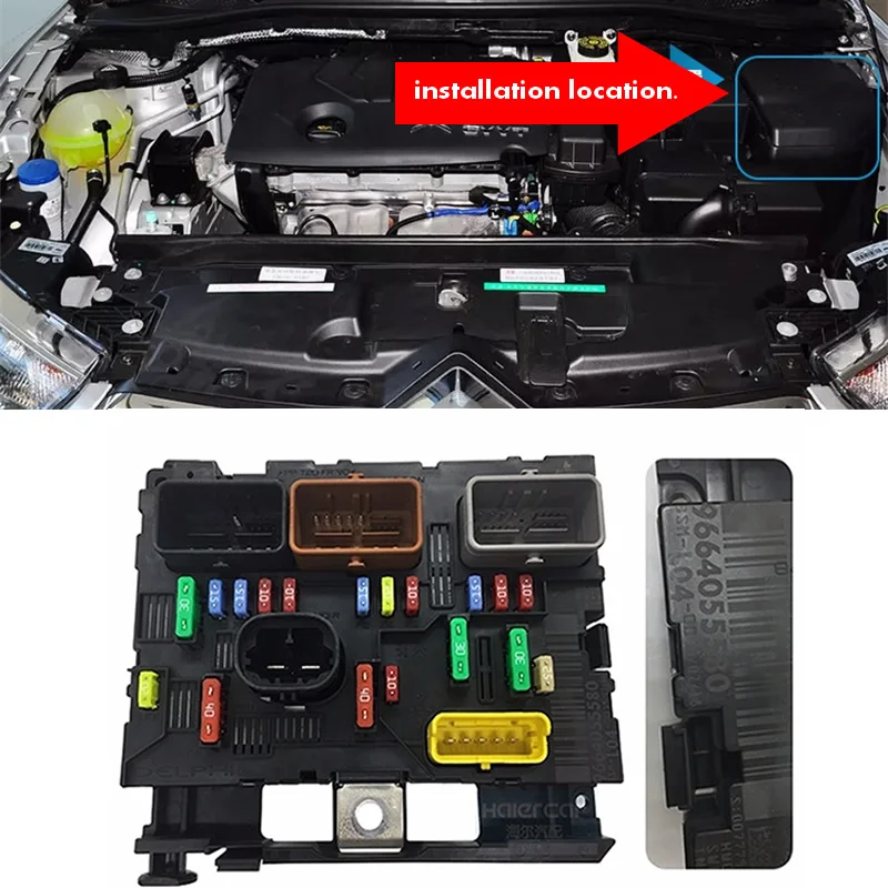 Used Genuine Fuse Box Control Unit Assembly BSM-LO4/L11 9661708280 6500FH For Peugeot 107 207 307 Citroen C4 C5