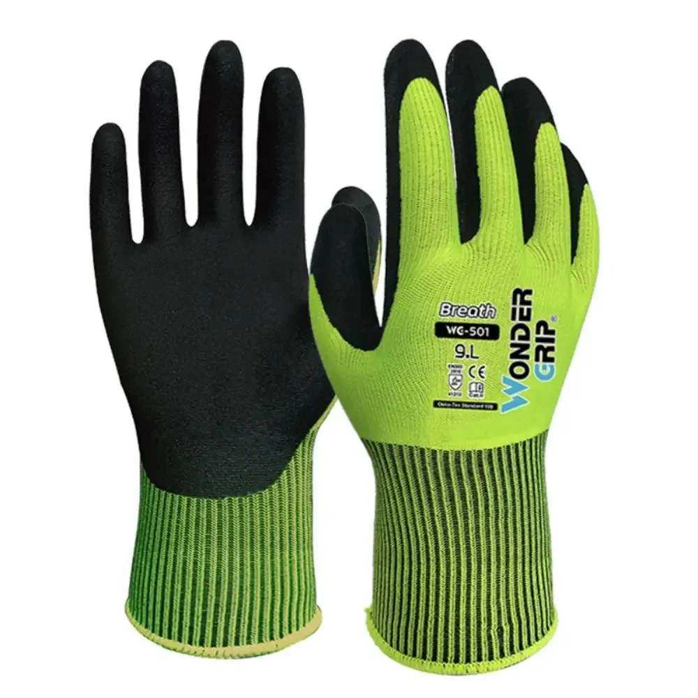 

Safety Wonder Grip Строительные перчатки Утолщенные быстрые садовые рабочие перчатки Легкие противоскользящие перчатки для защиты труда в саду