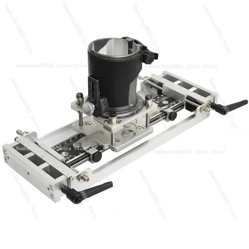 Woodworking tool, 2-in-1 slotted bracket, hole opener, wardrobe, cabinet door lock mortise clamp