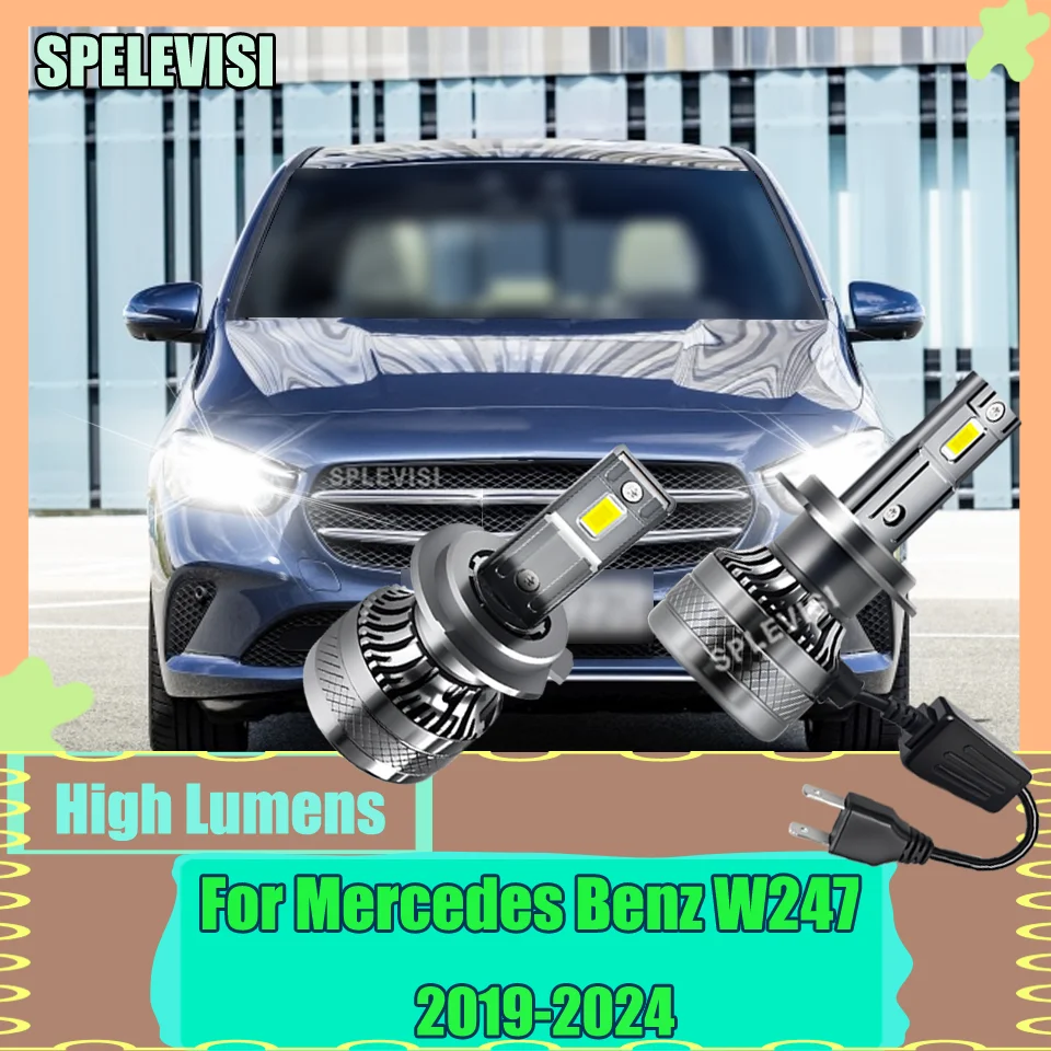

2PCSP remium Quality 6000K H7/477/499 CSP 3570 Chips Bulbs 12V Headlight For Mercedes Benz W247 2019 2020 2021 2022 2023 2024