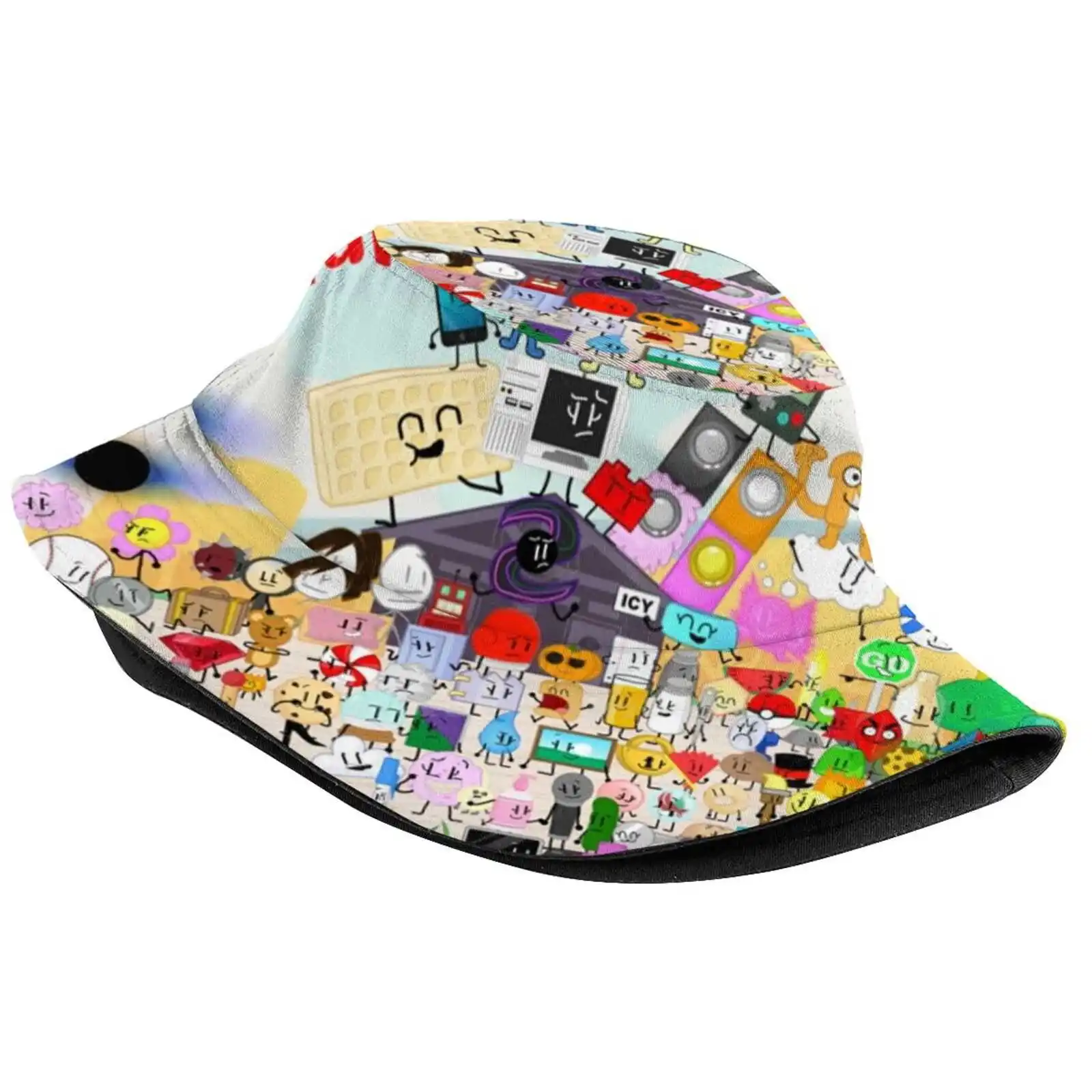 Object - All - Stars Poster Foldable Panama Bucket Hat Cap Object Show Gamebuilder2000 Inanimate Object Overload Object Cast Bfb