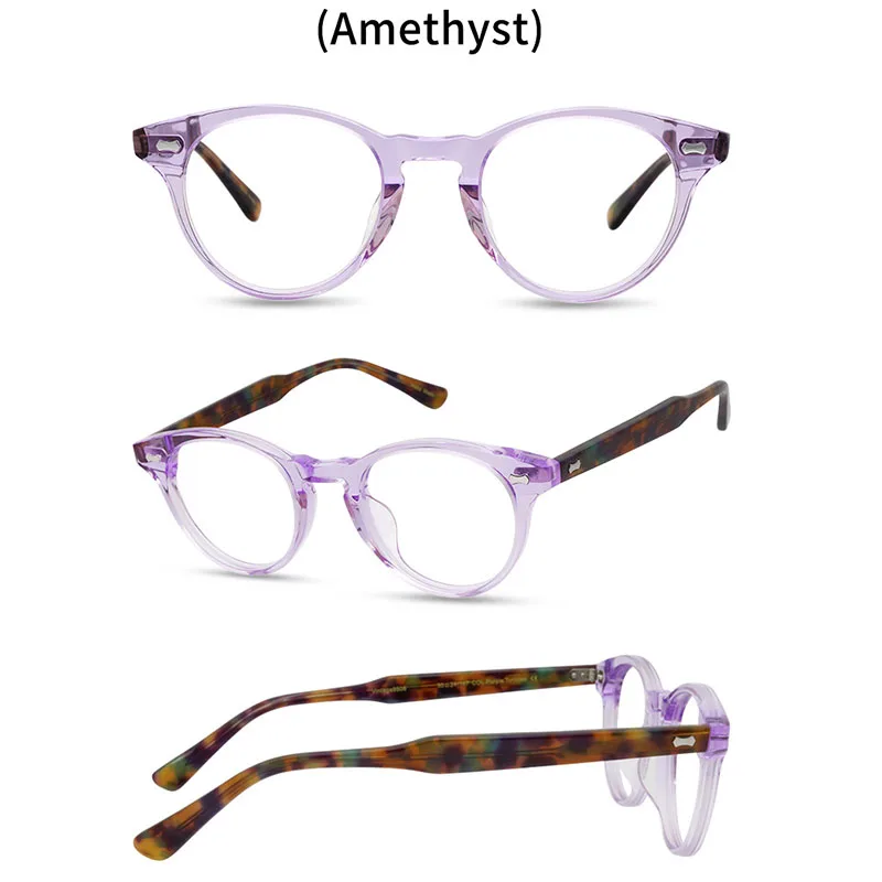 

Belight Optical Clear Purple Color Women Men Cat Eye Shape Acetate Prescription Eyeglasses Optical Spectacle Frame Eyewear 9506