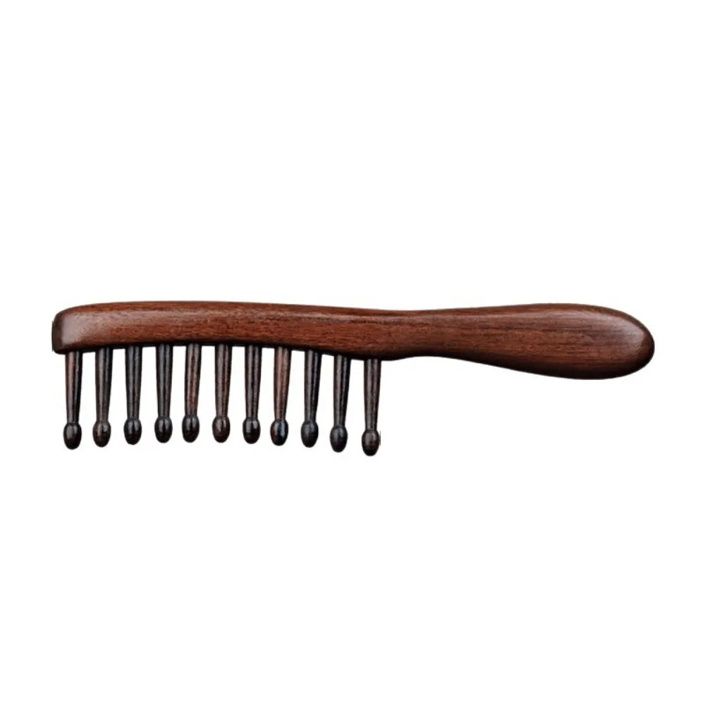 

Anti-static Wooden Massage Comb Wide Tooth Scalp Relax Sandalwood Scalp Massager Thicken Handmade Natural Wood Hairbrush