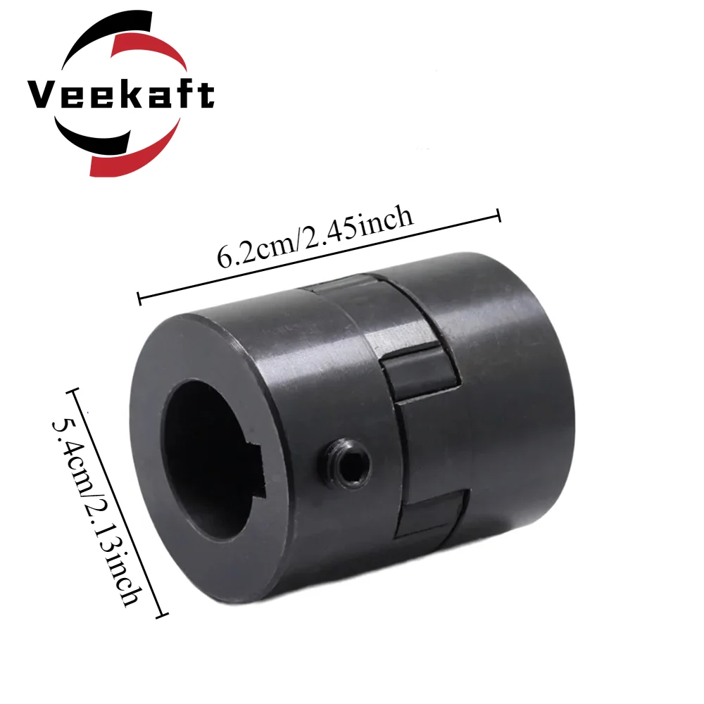 1PC Veekaft L-type Three-jaw Coupling Steel L095 D54L62 14/16/18/20/22/25/28/30mm for Servo Motor Coupler Encoders Engraving CNC