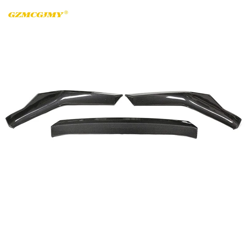 Venda quente estilo mp real seco fibra de carbono modificado pequeno pára-choques lábio conjunto de três peças amortecedor dianteiro adequado para bmw f90 m5