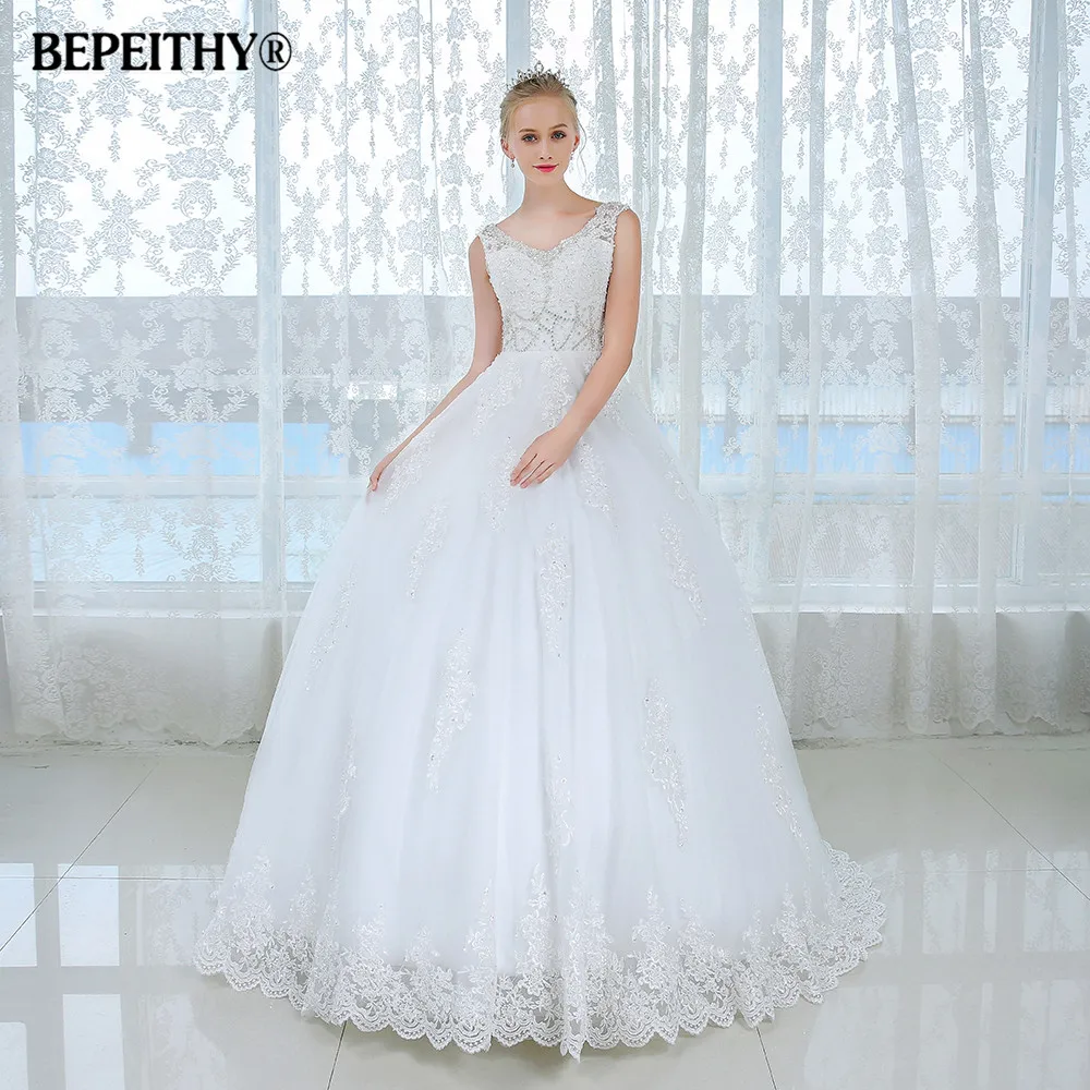 BEPEITHY – robe De mariée en dentelle, épaules dénudées, sans manches, Vintage, grande taille, pour femmes