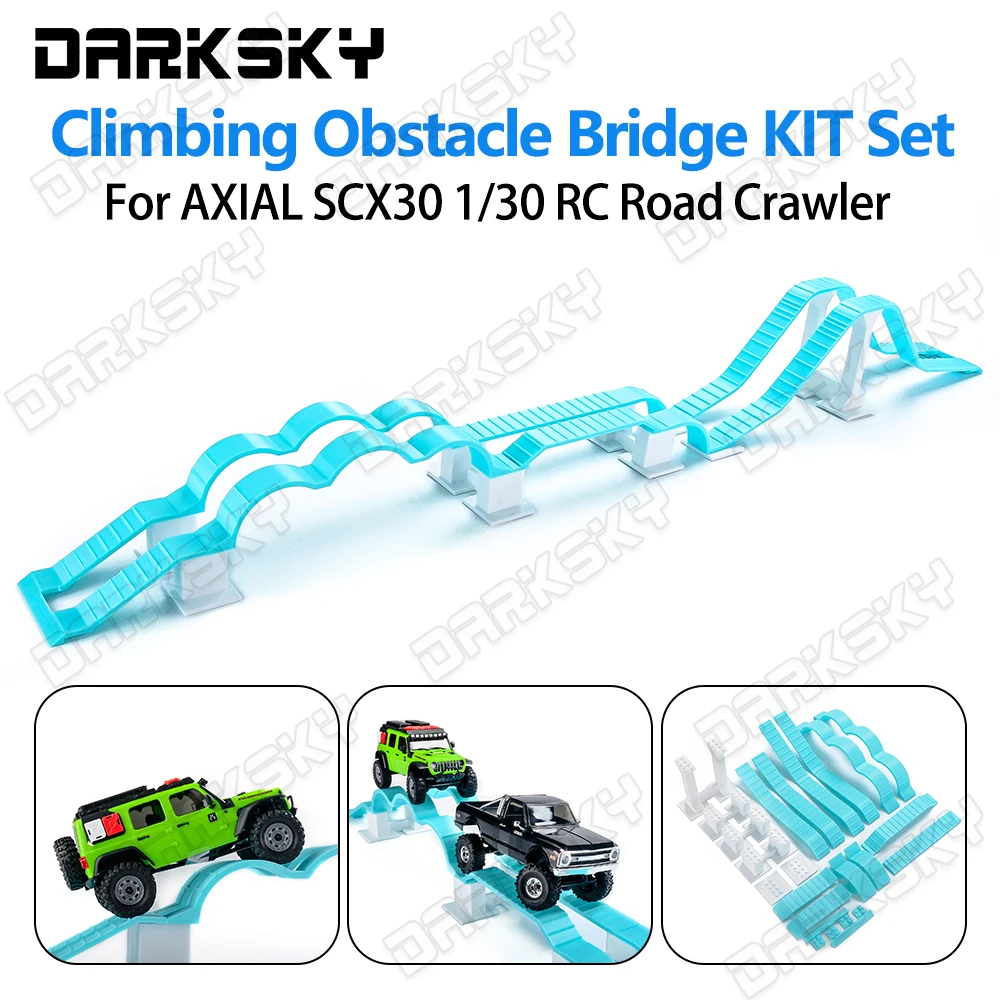 DARKSKY Simulation Trapezoidal Bridge Climbing Obstacle Bridge Combo Steep Slope KIT For AXIAL SCX30 1/30 RC Model Car Crawler