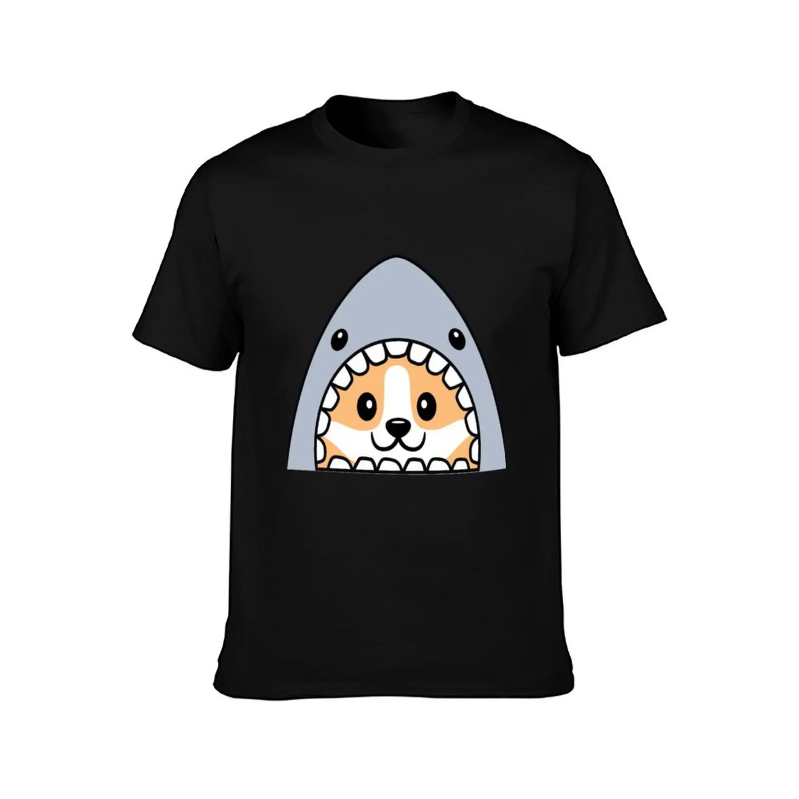 Shark! Corgi Disguise T-Shirt Sports Casual Breathable Tee Shirt T-Shirt
