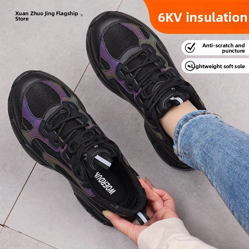 

Seasonless Steel Toe Safety Shoes Unisex Lightweight Breathable Slip-Resistant Anti- Puncture Comfortable Work Protection Foo...