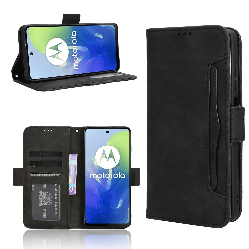 For MOTO E14 Wallet Case Magnetic Book Flip Cover Card Photo Holder Luxury Leather Mobile Phone Cases image 4