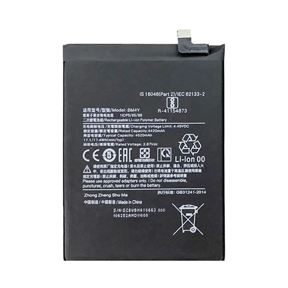 New 4520mAh BM4Y Battery For Xiaomi Poco F3 Redmi K40 Pro K40 Pro Batteries + Tools Free