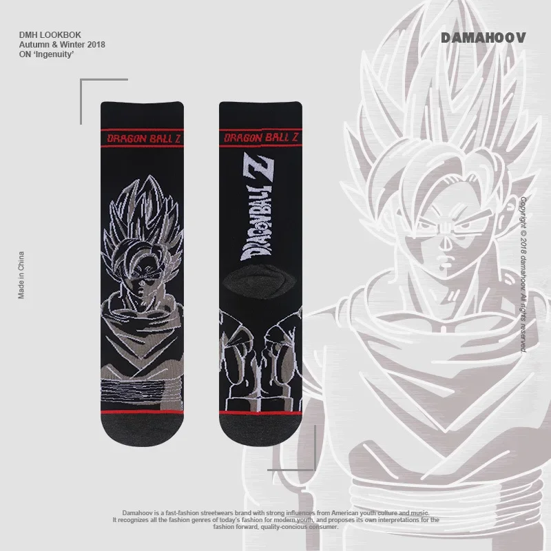 Dragon Ball Socks Personalized Son Goku Long Socks Anime Men Hip Hop Cotton Tube Sock Cartoon Breathable Skateboard Sock Gifts