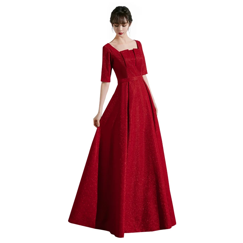 XXBY-68#Cantata Performance Dress Cheap Wholesale Long Choir Host Evening Dresses Gold Wine Red Chorus Stylish Costumes Free Shi