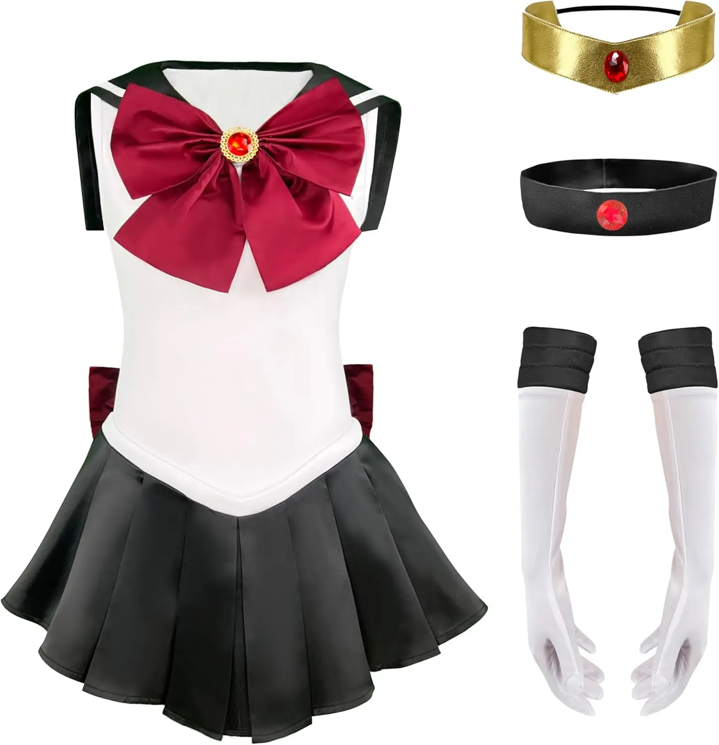 Anime Sailor Chibiusa cospaly Cospaly Crystal Sailor Dress Wig Uniform Outfit Halloween for Child and Women Cosplay Costume Set