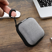 Large Capacity Data Storage Bag Grey Non woven Cable ganizer Cord Management Travel Gadget Bag for Earphones USB Adapters