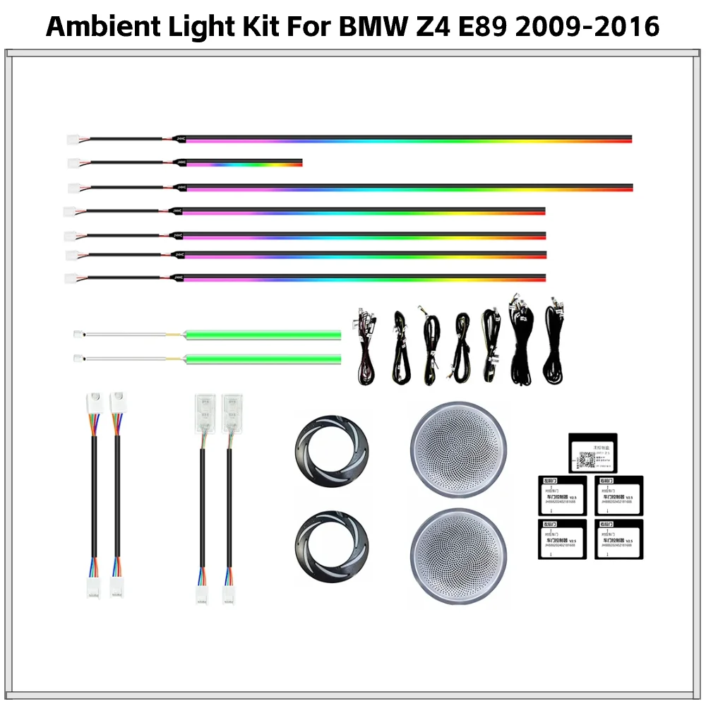 

APP Controlled 256 Color Full Set LED Ambient Light for BMW Z4 E89 2009-2016 Interior Atmosphere Strip Upgrade Kit