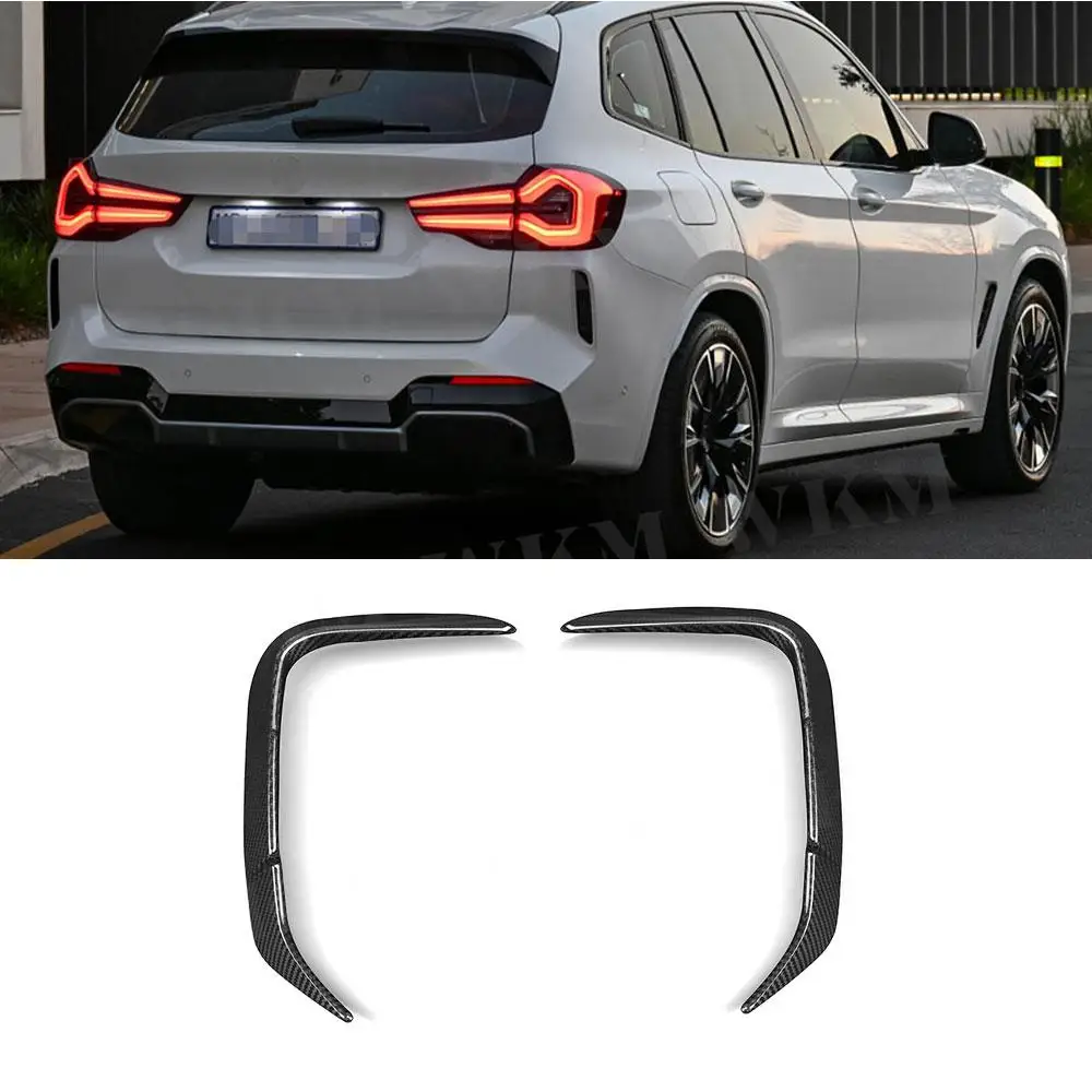 

Для BMW iX3 G08i 2022, сухой карбоновый автомобильный задний бампер, плавники, разветвители, фартук, фартук для сидения, Стайлинг автомобиля
