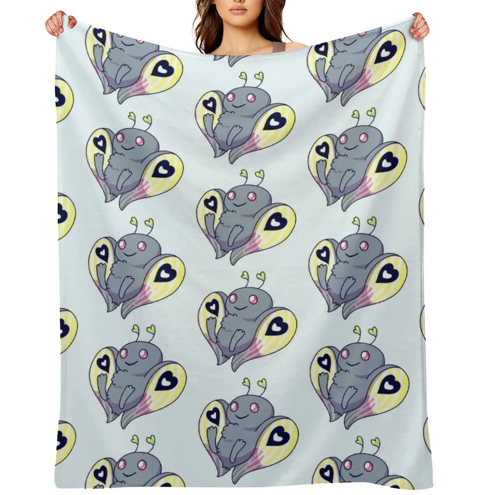 

Kawaii Mothman Throw Blanket heavy to sleep Summer Beddings Soft Plaid Hairy Blankets