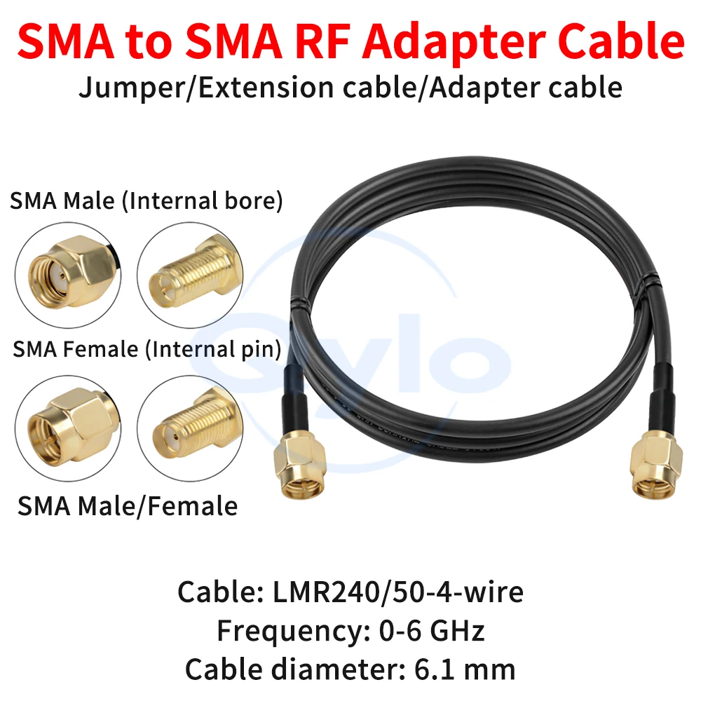LMR240 SMA Female to SMA Male Extension Adapter Cable Router AP RF Extension Cable 50-4 (1 pcs)