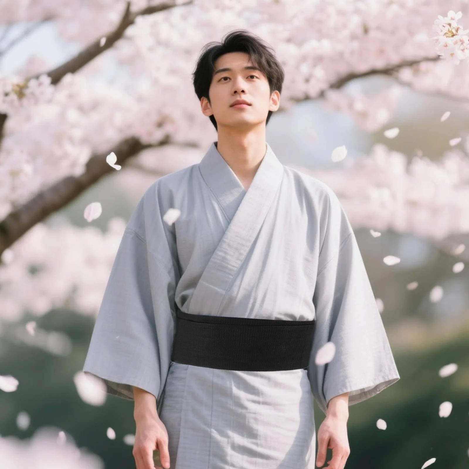 

Traditional Japanese Kimono Belt Men Wide Comfortable Waistband Formal Events Festivals Casual Kimono Costume Belt