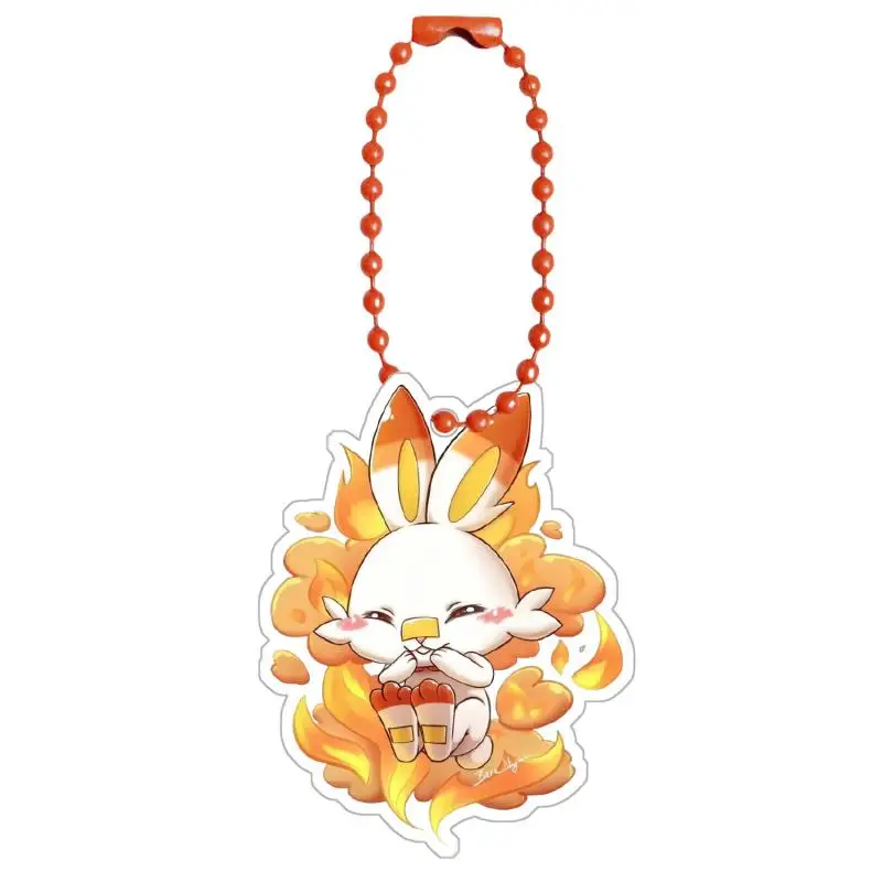 Anime Fuecoco Sleutelhangers Chikorita Sprigatito Quaxly Scorbunny Cyndaquil Diy Acryl Actie Speelgoed Figuren Game Collection Hanger