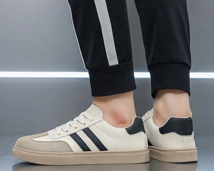 Neue Retro Herren Freizeitschuhe Rutschfeste Weiße Schuhe Boardschuhe Deutsche Armee Trainingsschuhe – Detail 9