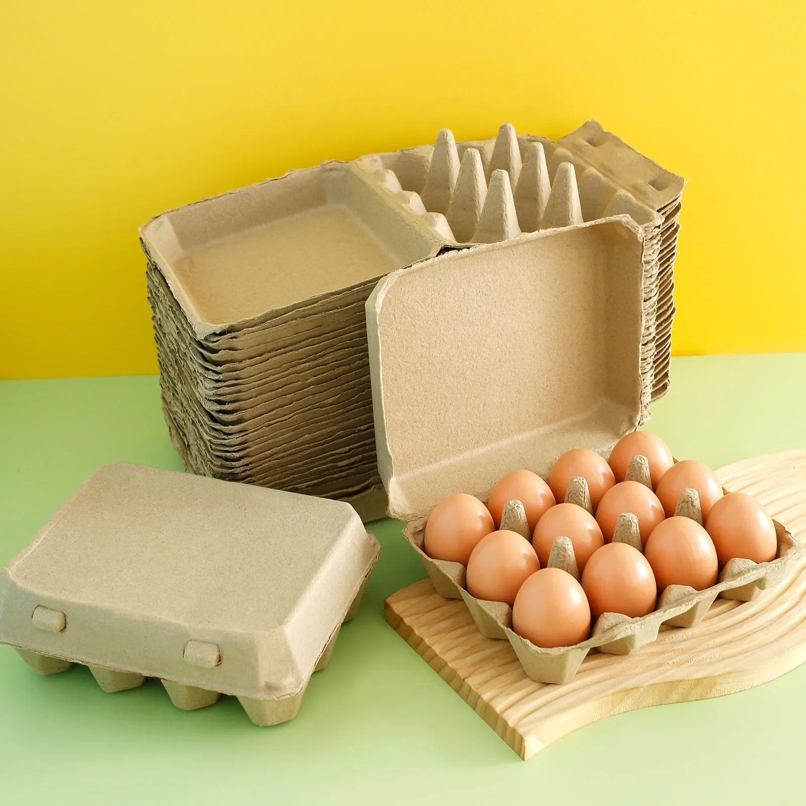 

Egg Cartons Paper Pulp Empty Egg Cartons 3x4 Style Reusable Cardboard Egg Cartons Multipurpose Egg Carton Trays for Kitchen