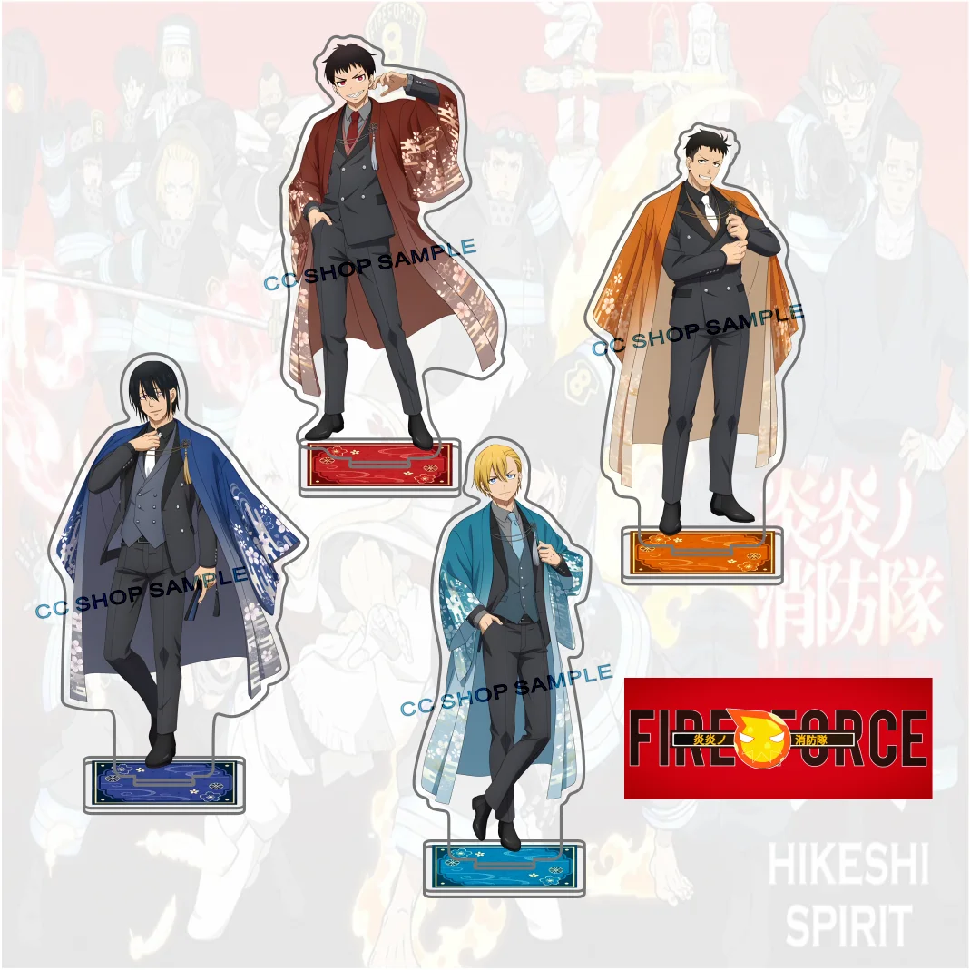 Anime Fire Force Shinra Kusakabe & Arthur Boyle Acrylic Standee Keychain Latest Exclusive Display Figure Collectible CharmGift