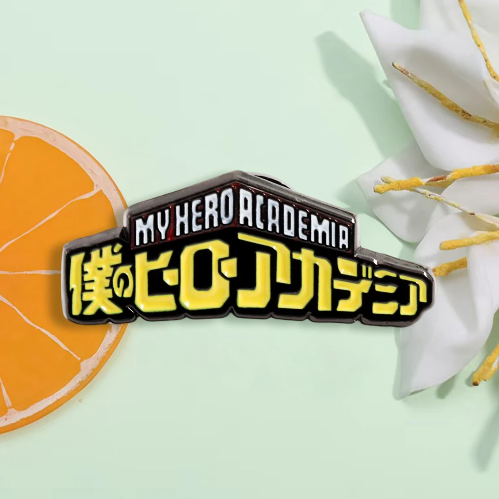 Klassisches Anime-Logo-Emaille-Anstecknadel, Fantasy, heißblütiger Anime-Peripherieartikel, Brosche, Rucksack-Dekoration, Manga-Enthusiasten-Souvenir, Geschenk – Detail 1