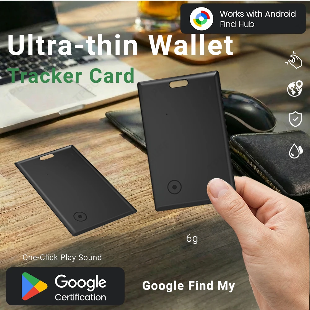 

Gps Tracker Wireless Charging GPS Locator Work with Google Find My App Item Locator Tracking Device for Luggage Tag Passport