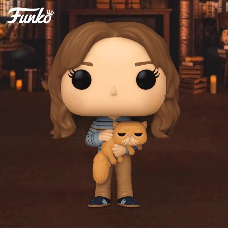 

Genuine Edition FUNKO POP Harry Potter: Hermione with Crookshanks Anime Desktop Decoration Ornament Model Toys Collectible Model
