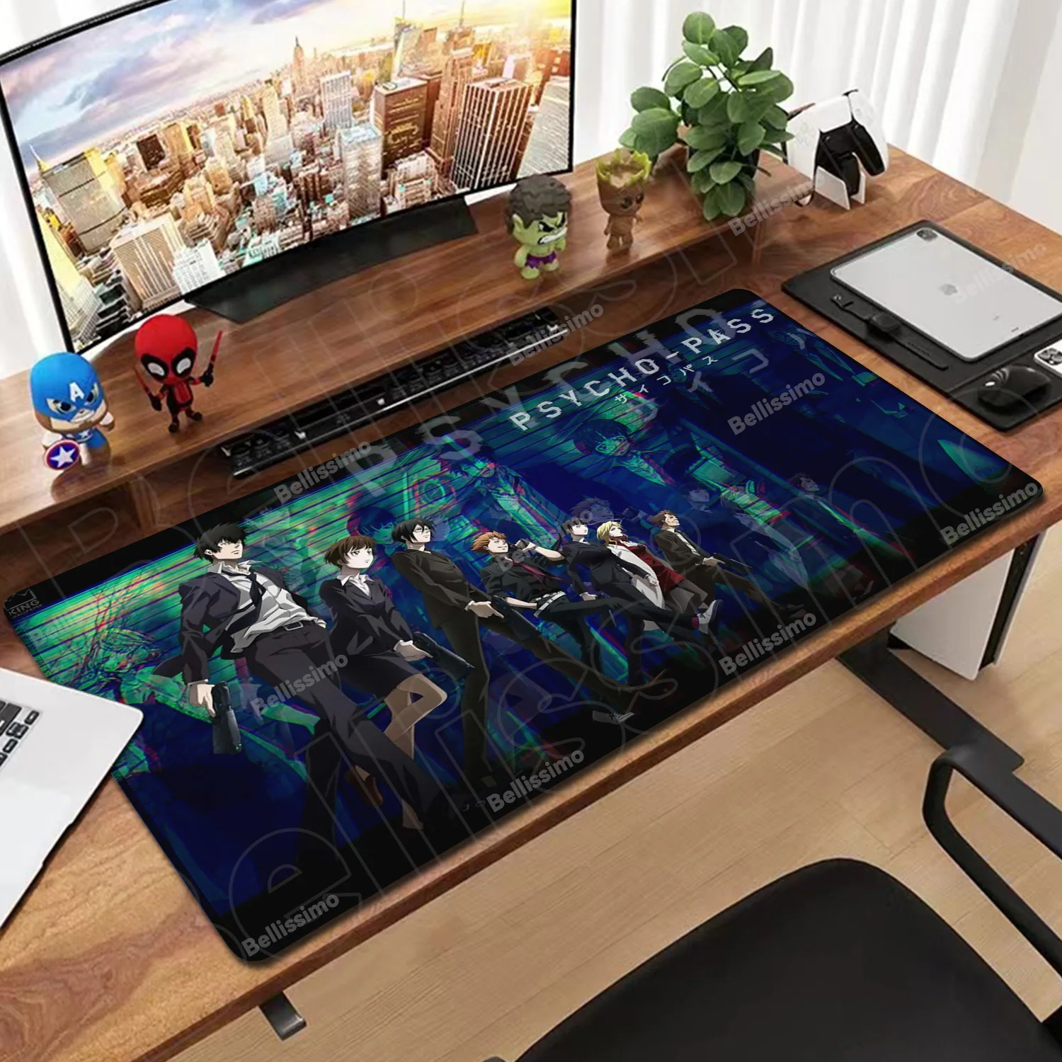 

Desk Protector Anime Psycho Pass Rubber Mousepad Company Decoration Table Pads Carpet PC Accessory DeskPad Bill Cipher Mouse Pad