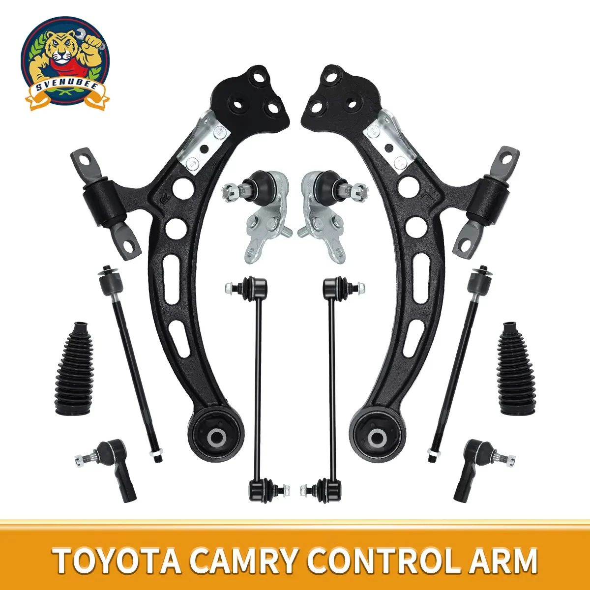 

Svenubee Lower Front Control Arm Ball Joint Sway Bar Tie Rod Boots 12Pcs Kits for Toyota Camry Lexus ES300 1997 1998 1999-2001