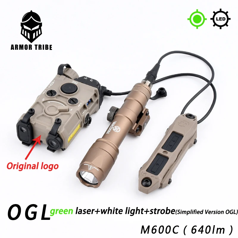 

Tactical Eotec OGL Nylon Version Ogl Red Green Blue Dot Laser White LED No IR Surefir M300 M600 Flashlight Dual Funtion Switch