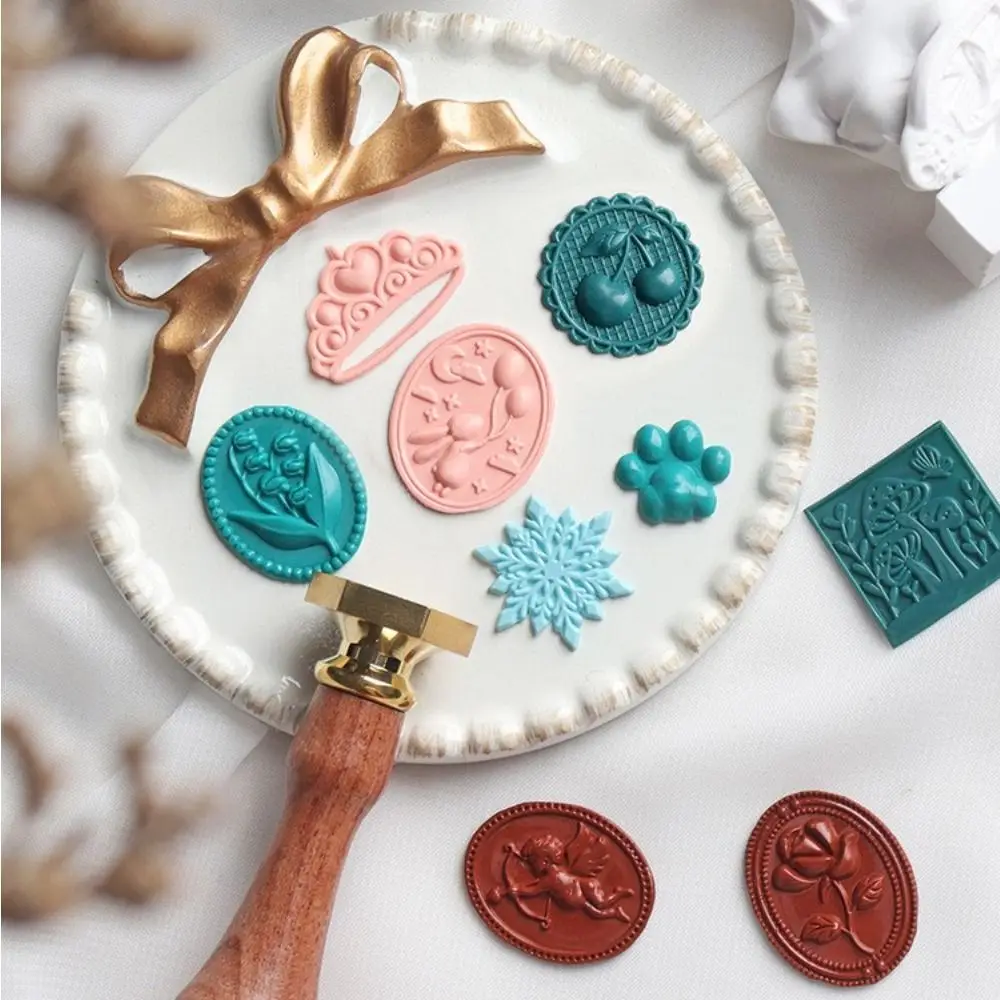 Invitation Card Flower Wedding DIY Envelope Albums Wax Seal Stamp Fire Paint Seal Stamp Embossed Stamp Scrapbook Decoration